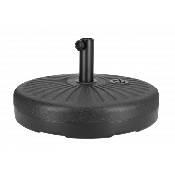 Pied de parasol - remplissable - Ø 56 cm - plastique - noir