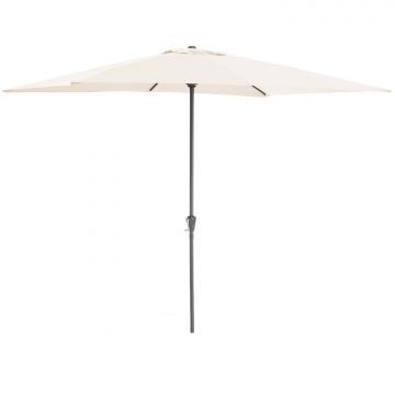 Parasol droit en aluminium - Ø 270 cm - blanc cassé