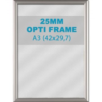 Cadre clic-clac opti - 25 mm - A3 - gris argenté