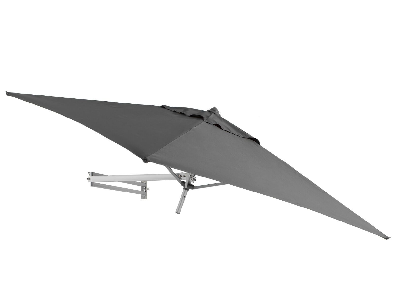 Easysol - parasol mural - carré - 200 x 200 cm - gris