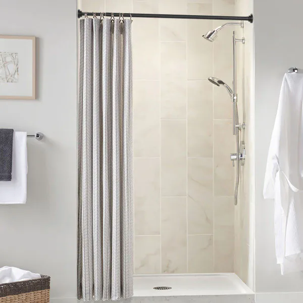 Generic Tringle à rideau extensible en inox,installation sans perçage pour salle de bain,88-160