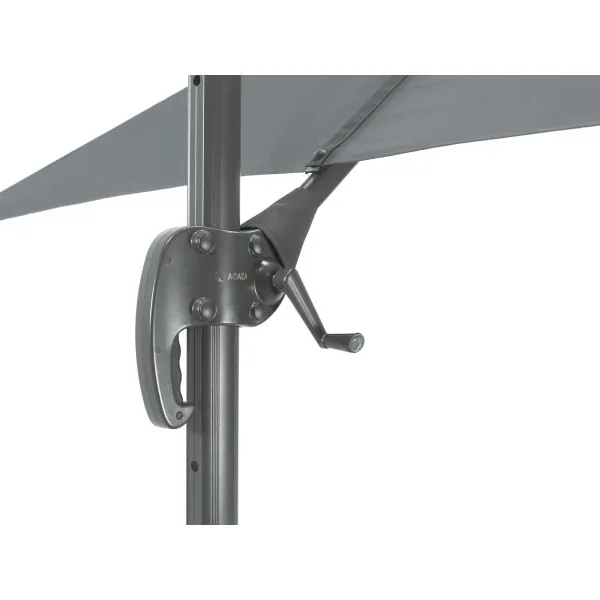 Housse De Protection Pour Parasol Déporté 250x250 Cm ACAZA - Grise Foncée, Imperméable Et Robuste