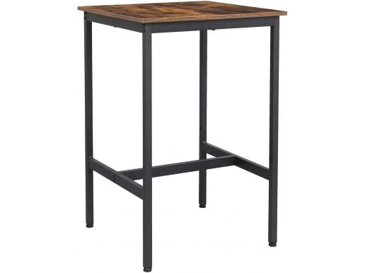 Bartable, Table de cuisine haute, style industriel, brun vintage/noir 