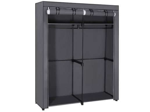 Deuxième chance - Armoire - pliable - tissu - 140x174x43 cm - gris