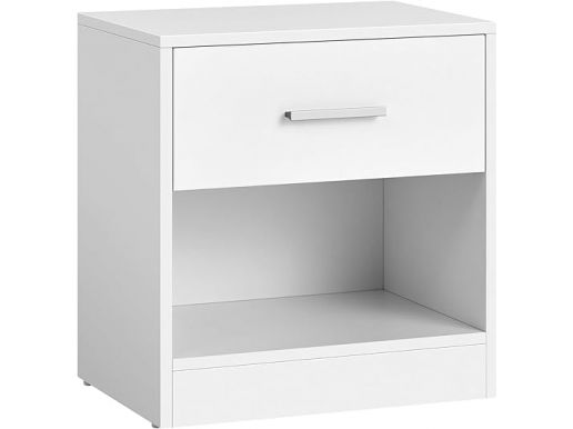 Table de chevet - moderne - 41x39x28 cm - avec tiroir - blanc