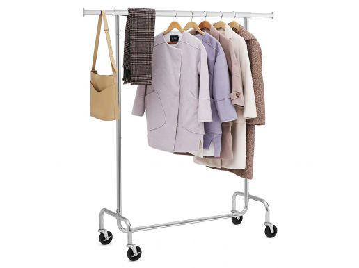 Porte-vêtements XXL - réglable - 110x160x45 cm - gris argenté