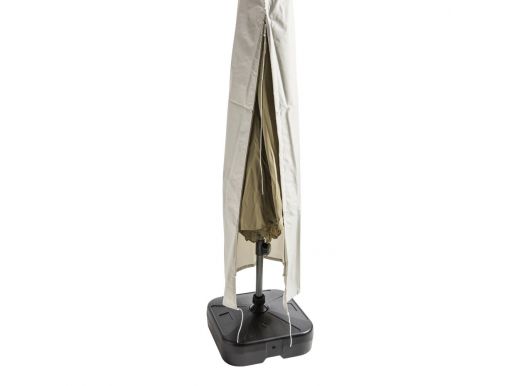 Housse de parasol - avec fermeture éclair - pour parasols droits de Ø 300 cm max - gris clair