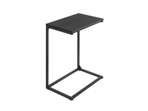  ACAZA Table d'appoint - Table basse - Table de chevet - 55x35x66cm - Métal et panneaux de particules - Noir
