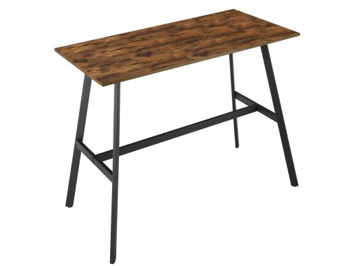 Table de bar mi-haut - aspect industriel - 120x91,5x60 cm - brun vintage