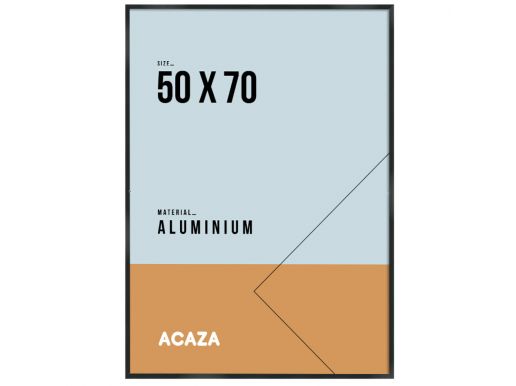 Cadre photo - solid aluminium - 50 x 70 cm - noir