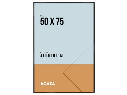 Cadre photo - solid aluminium - 50 x 75 cm - noir