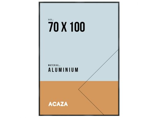 Cadre photo - aluminium - 70x100 cm - noir