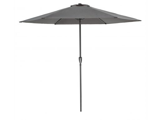 Parasol droit en aluminium - Ø 300 cm - gris foncé