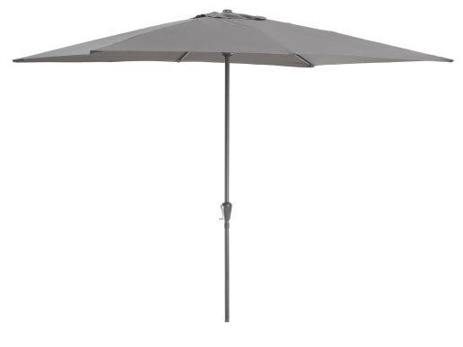 Parasol droit en aluminium - 200x300 cm - gris foncé