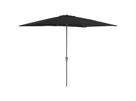 Parasol droit en aluminium - 200x300 cm - noir