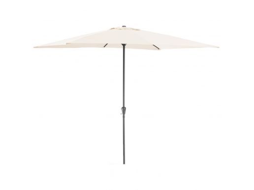 Parasol droit en aluminium - 200x300 cm - blanc cassé
