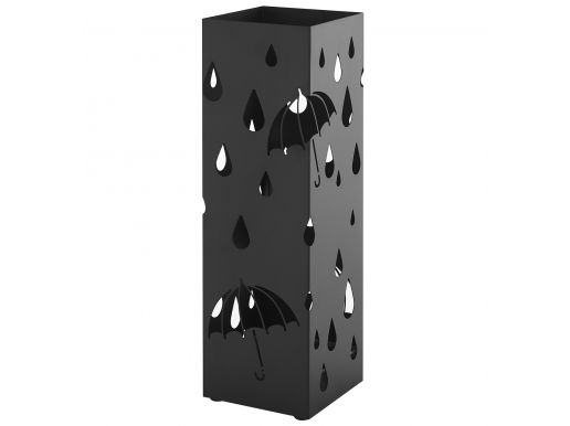 Deuxième chance - Porte-parapluie en métal - avec bac de récupération d'eau - Noir